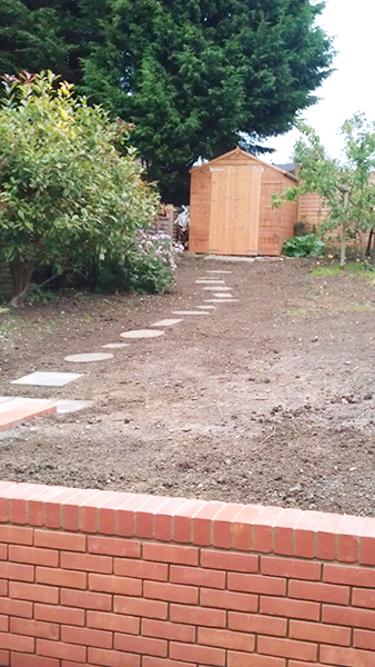 Paved patio finish